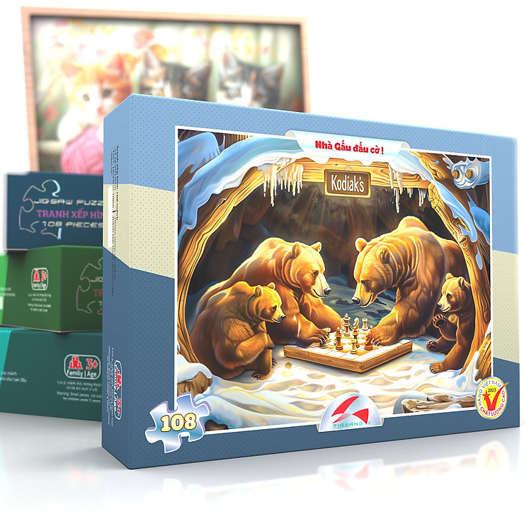 Tranh xếp hình Tia Sáng Nhà Gấu 108 mảnh Chính hãng Tiết kiệm - Hình ảnh 4