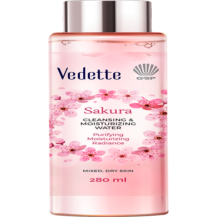 Toner Nước cân bằng dịu nhẹ Vedette hương Hoa Anh Đào 280ml (TPMA293)