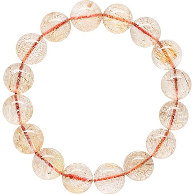 Vòng Thạch Anh Tóc Cam (12mm) Ngọc Quý Gemstones VT79