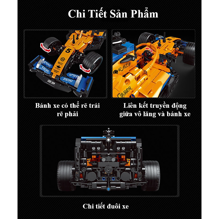 Mua Bộ Đồ Chơi Xếp Hình Xe Đua F1 McLaren Chính hãng Tiết kiệm - Hình ảnh 5