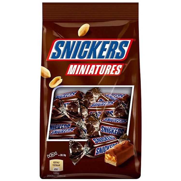 Chocolate Snickers Miniatures gói 100gr