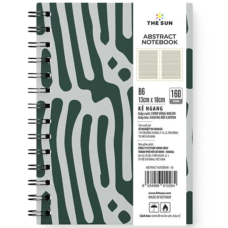 Sổ Lò Xo Bìa Cứng Abstract B6 (160 trang 80gsm)