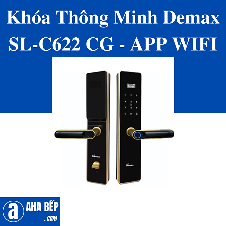 Khóa Thông Minh Demax SL-C622 CG - APP WIFI. Hàng Chính Hãng