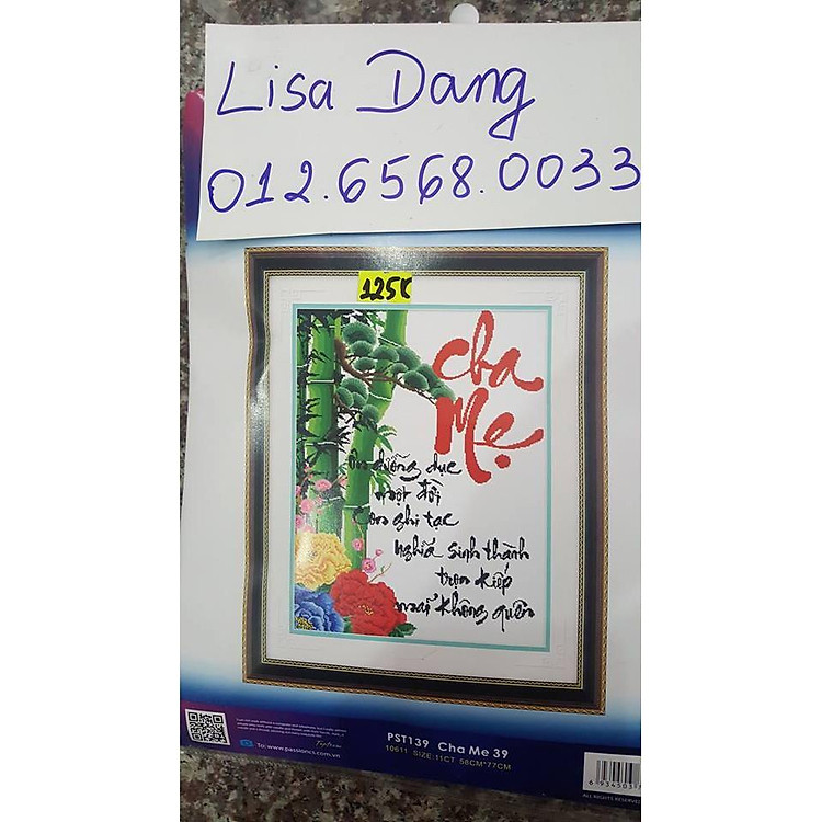 Tranh thêu CHA MẸ PST139 (58x77cm)