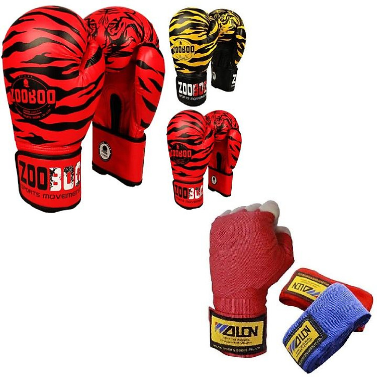 Găng Tay Võ Thuật Boxing Đấm Bốc BN FIGHT + Băng Đa Quấn Tay 3M Walon