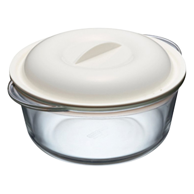 Hộp Đựng Thức Ăn Thủy Tinh Tiện Lợi Lock&Lock Easy Cook Round LLG481W (1100ml) - Màu Trắng