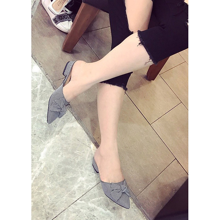 Dép sục nữ nơ lụa cực bền - DSCGTH