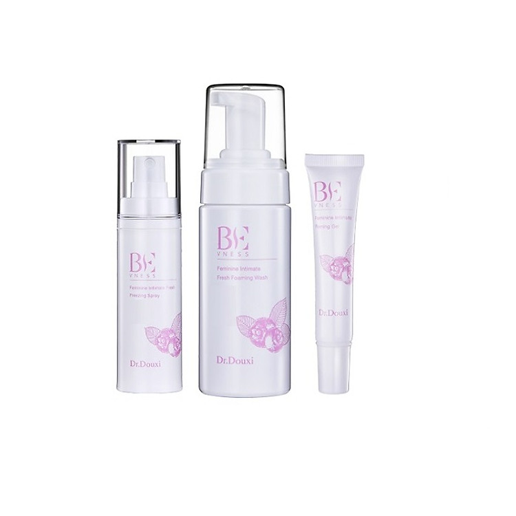 Bộ 3 Sản Phẩm Chăm Sóc Vùng Kín Phụ Nữ Dr.Douxi- Dung Dịch Vệ Sinh + Kem Dưỡng Hồng Và Se Khít Vùng Kín + Xịt Phụ Khoa Dr.Douxi