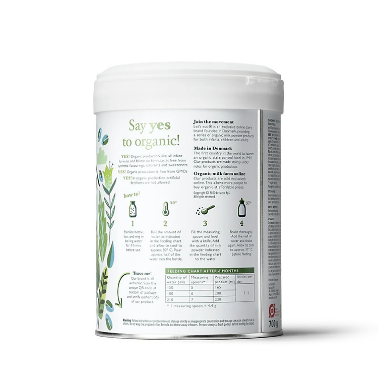 Sữa công thức hữu cơ Let's Eco 2 - Hình ảnh 2