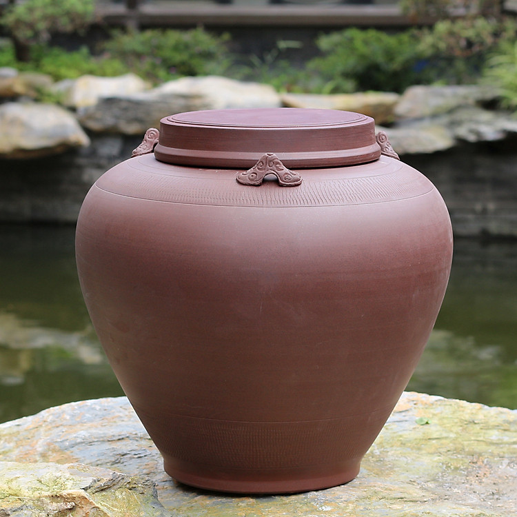 Chum sành ngâm rượu dáng cổ 20L gốm sứ Bát Tràng (bình rượu, bình ngâm rượu, chum ngâm rượu)