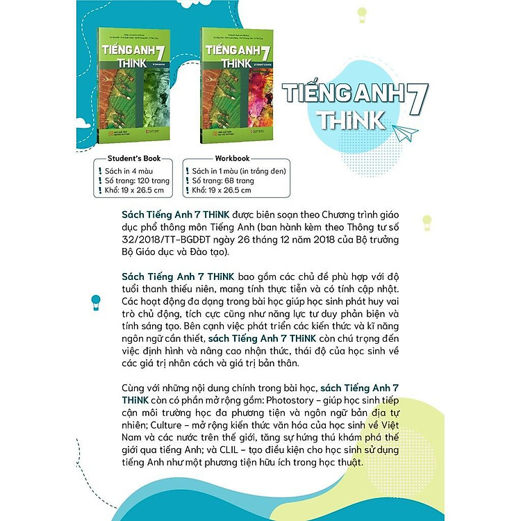 Giáo Khoa Tiếng Anh Lớp 7 Think - Student's Book - Ảnh 2