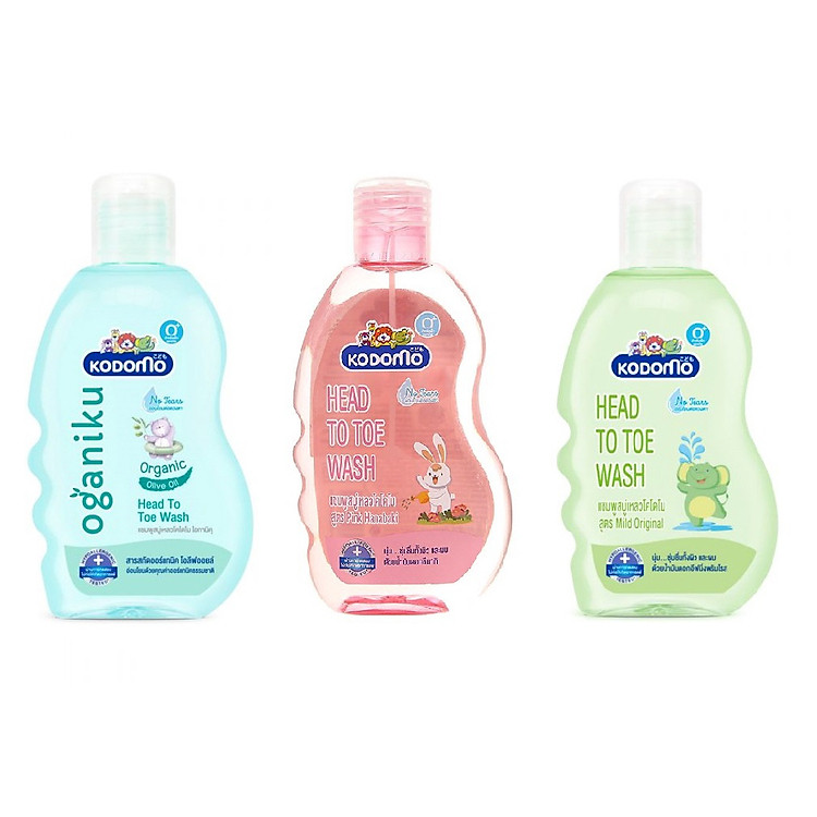 Dầu tắm gội Kodomo 0+ 200ml Chính hãng Ưu đãi - Hình ảnh 2