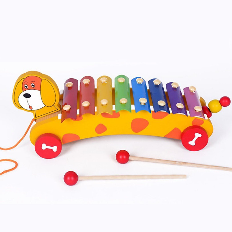 Đàn gõ 8 thanh chó đốm trượt xe bằng gỗ