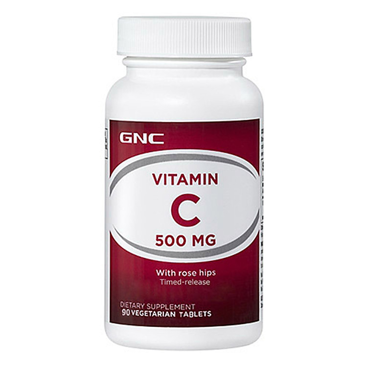 Thực Phẩm Chức Năng Hỗ trợ tăng sức đề kháng GNC VITAMIN C 500 chai 90 viên