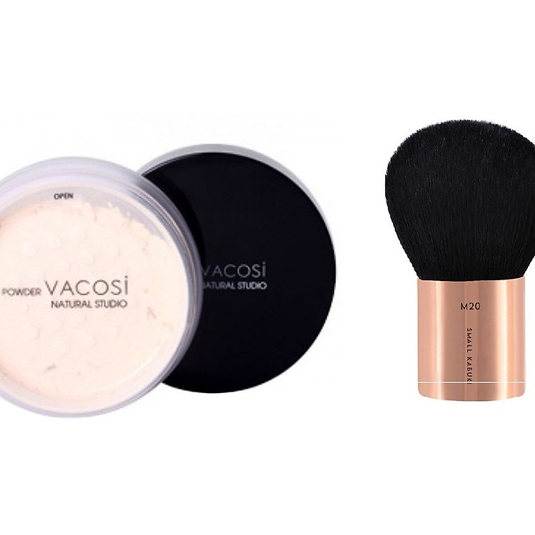 Phấn phủ dạng bột Vacosi Loose Powder 30g tặng cọ Vacosi M20