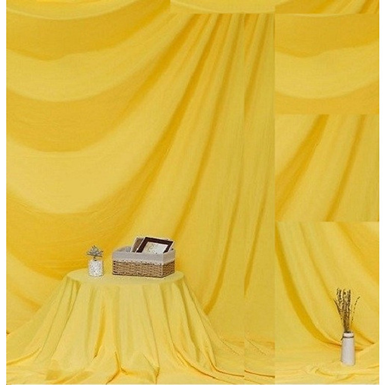 Phông vải đơn sắc vàng 2.9x2m