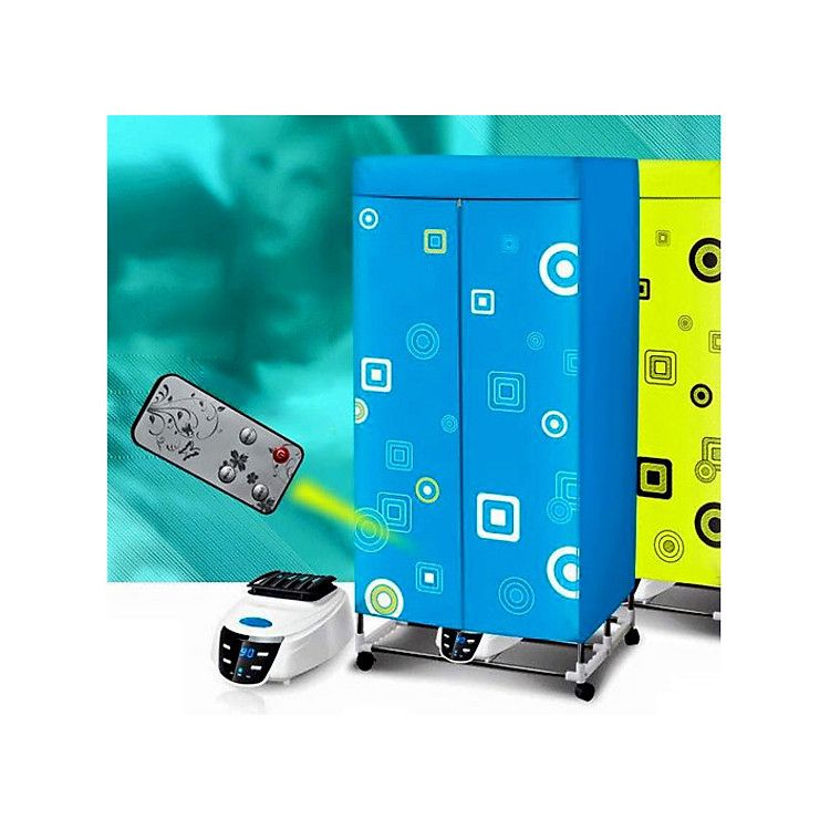 Tủ sấy quần áo 2 tầng cao cấp có điều khiển từ xa NiNDA ND 858- HÀNG CHÍNH HÃNG