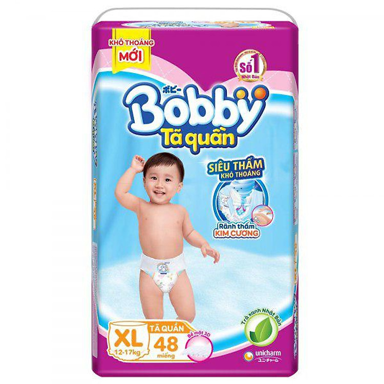 Tã Quần Bobby Gói Siêu Lớn XL48 (48 Miếng)