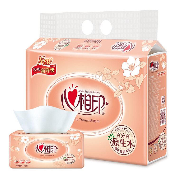Heart phase printing paper classic series 2 layer 200 pumping tissue paper * 6 package (in the specifications / new and old packaging random delivery) soft pumping
