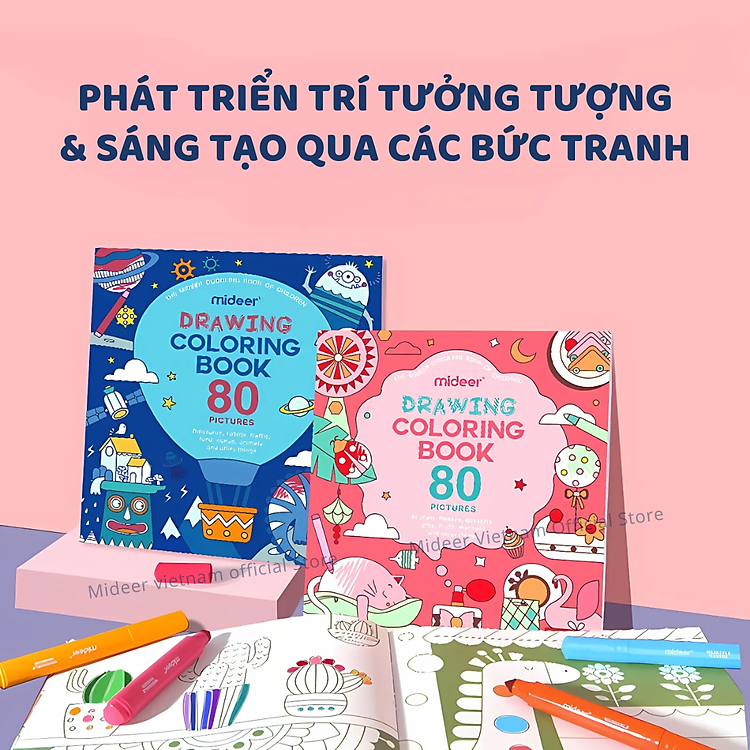 Sách tô màu cho bé Mideer cao cấp Chính hãng Ưu đãi - Hình ảnh 4