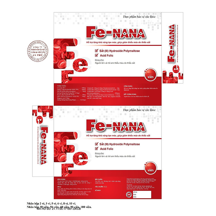 Mua Viên sắt, acid folic, DHA Fe-NANA Uy tín Giá tốt - Hình ảnh 5