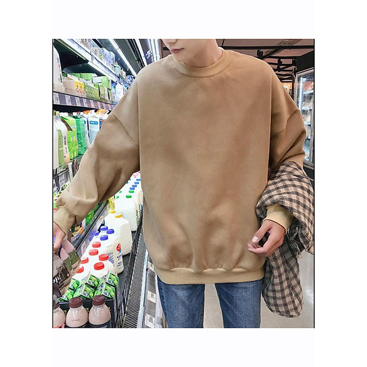 Áo Sweater Nỉ Chui Trơn Nam Nữ Đều Mặc Được Dễ Dàng Phối Đồ