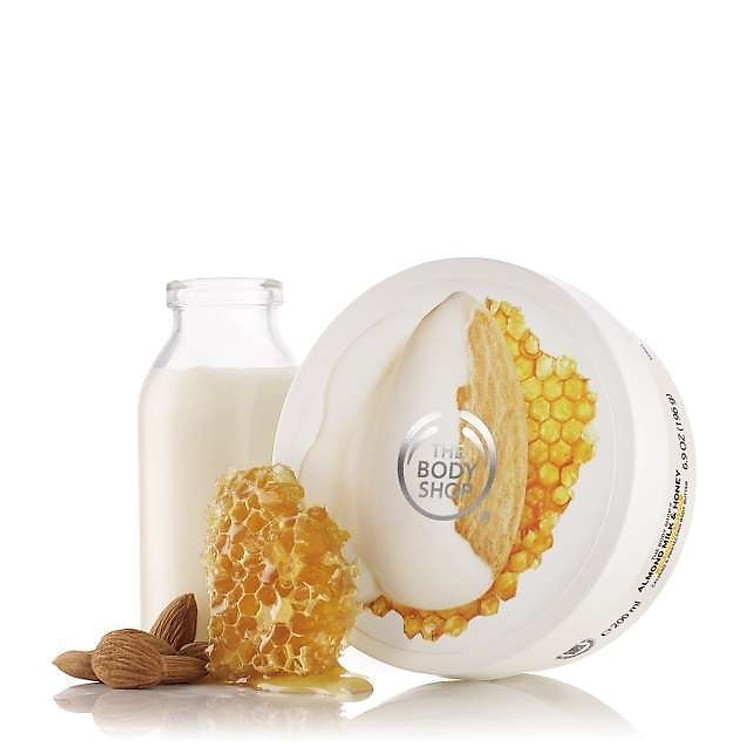 Bơ Dưỡng Thể The Body Shop Almond Milk & Honey Soothing & Restoring Body Body Butter (200ml)