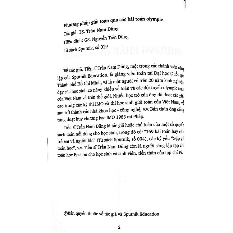 Phương Pháp Giải Toán Qua Các Bài Toán Olympic (Tái Bản 2023) - Ảnh 4