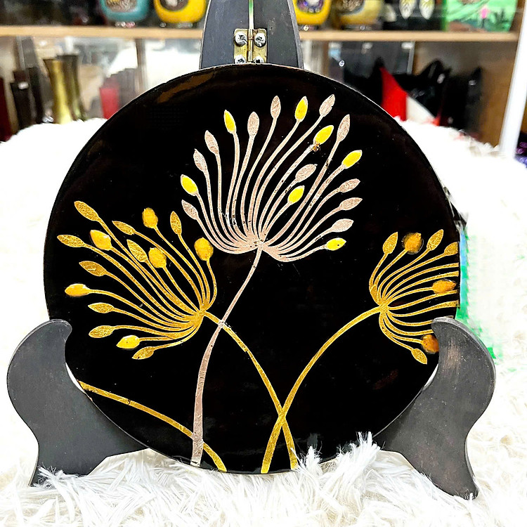 Dĩa Sơn Mài Thanh Bình (Size 20 cm) - Ảnh 3