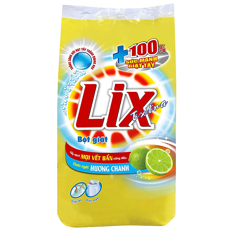 Bột Giặt Lix Extra Hương Chanh 6Kg EC006 - Tẩy Sạch Vết Bẩn Cực Mạnh
