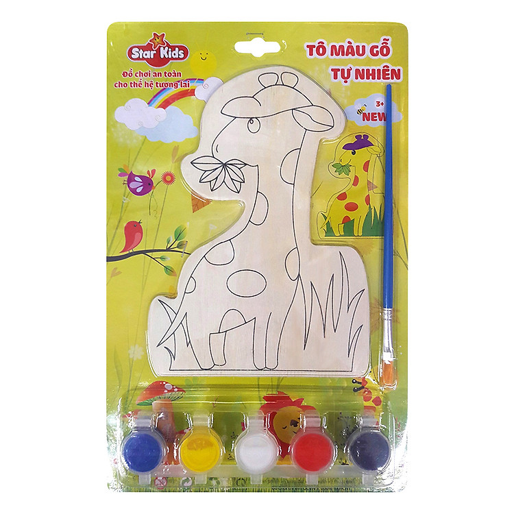 Bộ Tô Màu Gỗ Star Kids Con Hươu K204