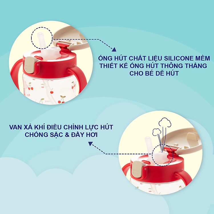 Bình ống hút RICHELL MUGOOD 200ml Chính hãng Giá tốt - Hình ảnh 3