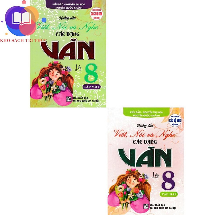 Sách - Combo Hướng dẫn viết, nói và nghe các dạng văn 8 (dùng chung cho các bộ SGK hiện hành) bộ 2 cuốn