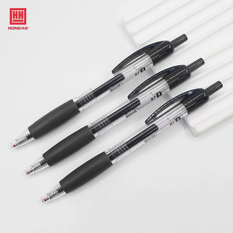 Hộp Bút Gel Hồng Hà 0.7mm (12 chiếc) - Mực đỏ - Ảnh 7