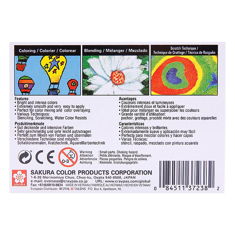 Màu Sáp Dầu Sakura Cray-Pas 12 (Xếp 12) - Ảnh 2