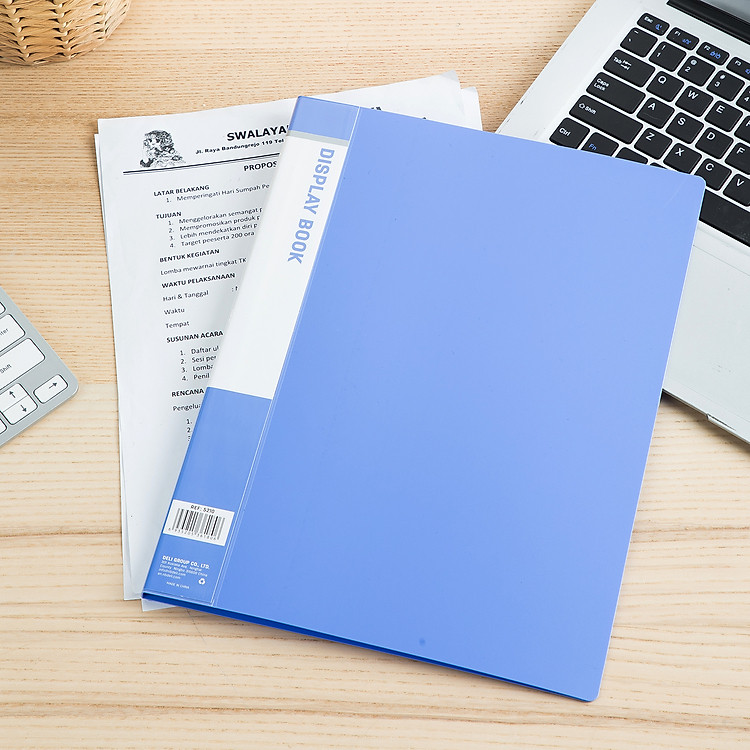 File Lá A4 Deli Xanh Dương (10 lá) - Ảnh 2