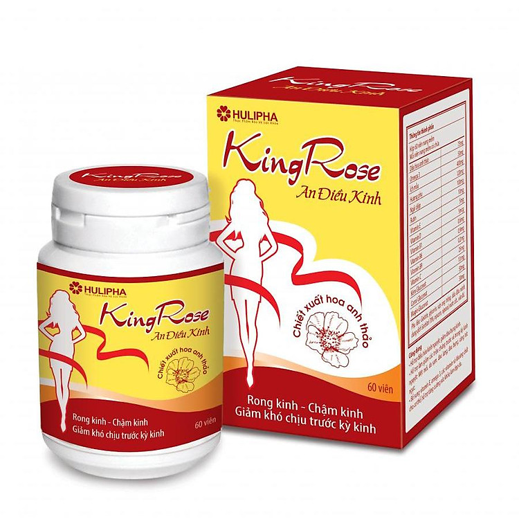 Viên uống Kingrose An Điều Kinh hỗ trợ trị rối loạn kinh nguyệt - Hộp 1 lọ x 60 viên