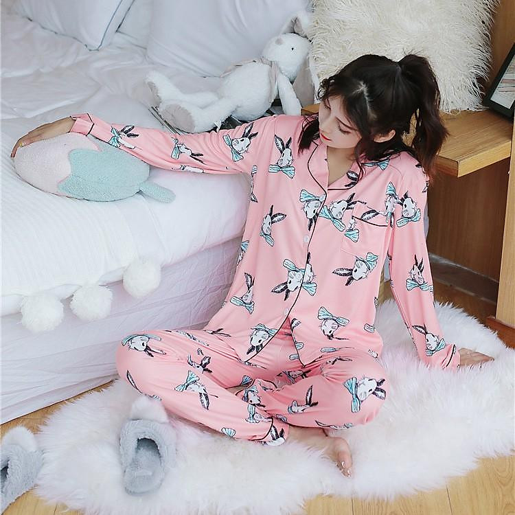 Đồ bộ Pijama lụa- Bộ ngủ Lụa Satin Siêu Đẹp đồ mặc nhà siêu xinh B62