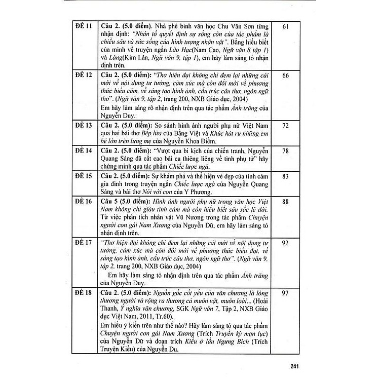 Tuyển Tập Đề Kiểm Tra Môn Ngữ Văn Lớp 9 - Bồi Dưỡng Học Sinh Giỏi - Ảnh 3
