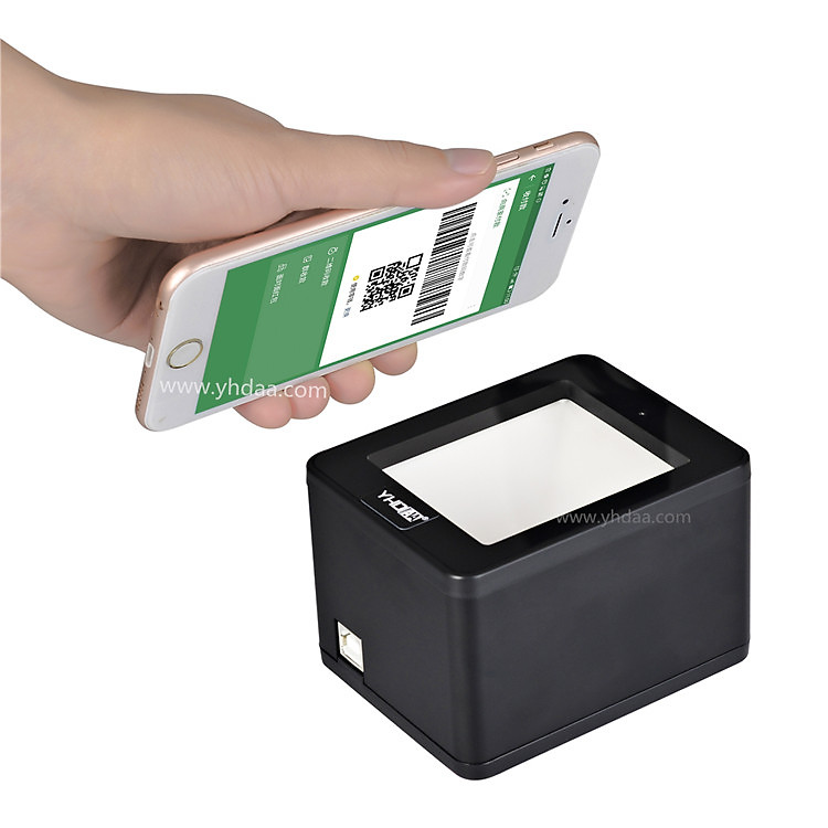 Máy quét mã vạch để bàn YHD 9800 2D - Máy đọc mã vạch siêu thị quét mã sản phẩm hàng hóa có dây cắm cổng USB dùng trên Máy tính - Hàng nhập khẩu