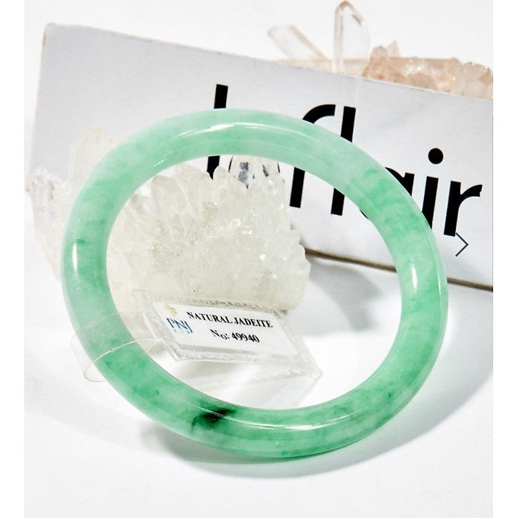Vòng Tay Cẩm Thạch Phỉ Thúy Jadeite 52 mm (Kiểm định PNJ)