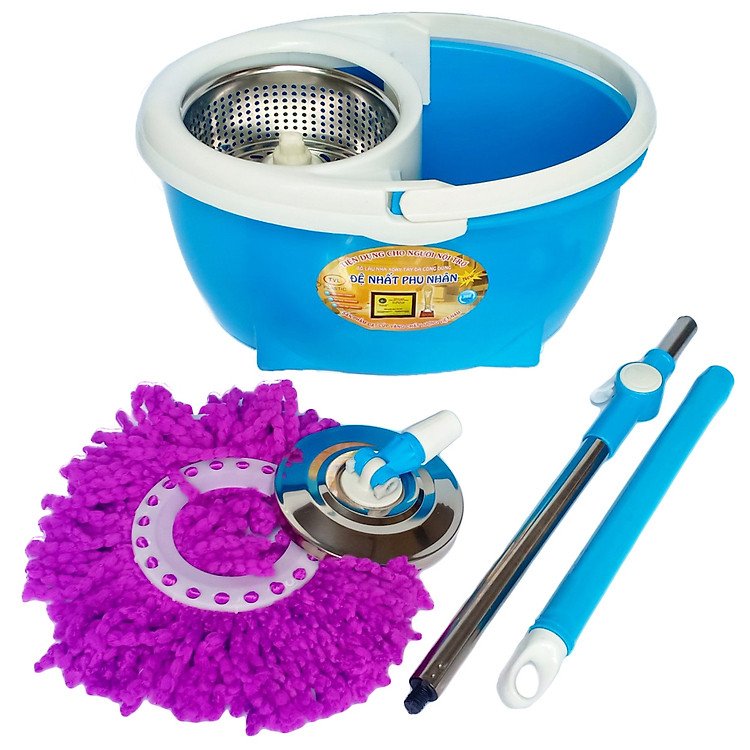 Bộ Lau Nhà 360 độ Đệ Nhất Phu Nhân Lồng vắt, mâm bằng inox -TVL172