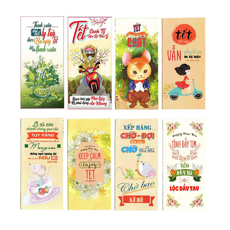 Xấp Bao Lì Xì Hot Trend (8 bao / Xấp)