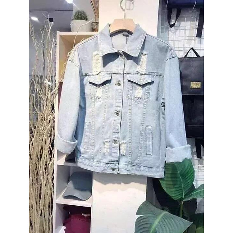 Áo khoác jean nữ thời trang cao cấp 2019