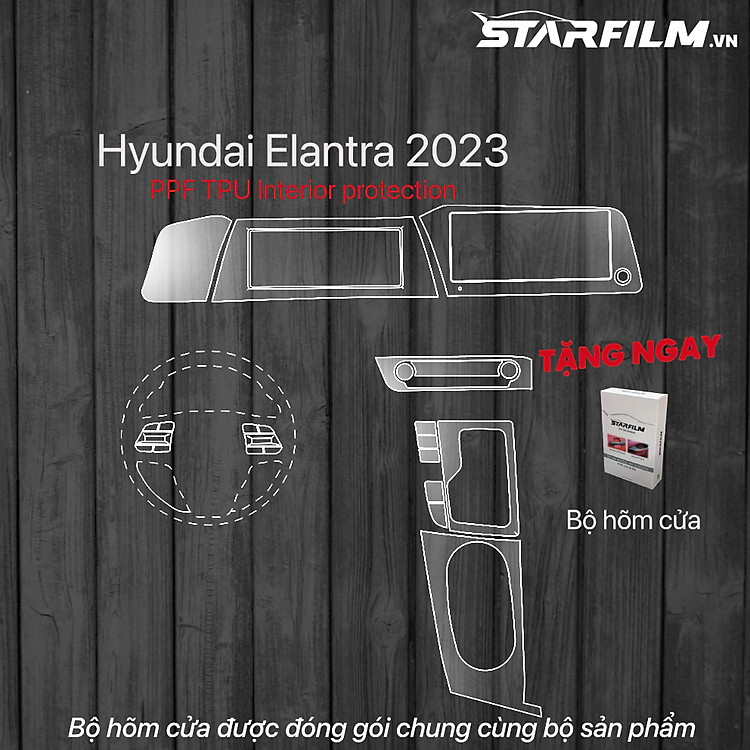 Hyundai Elantra 2023 PPF TPU nội thất chống xước tự hồi phục