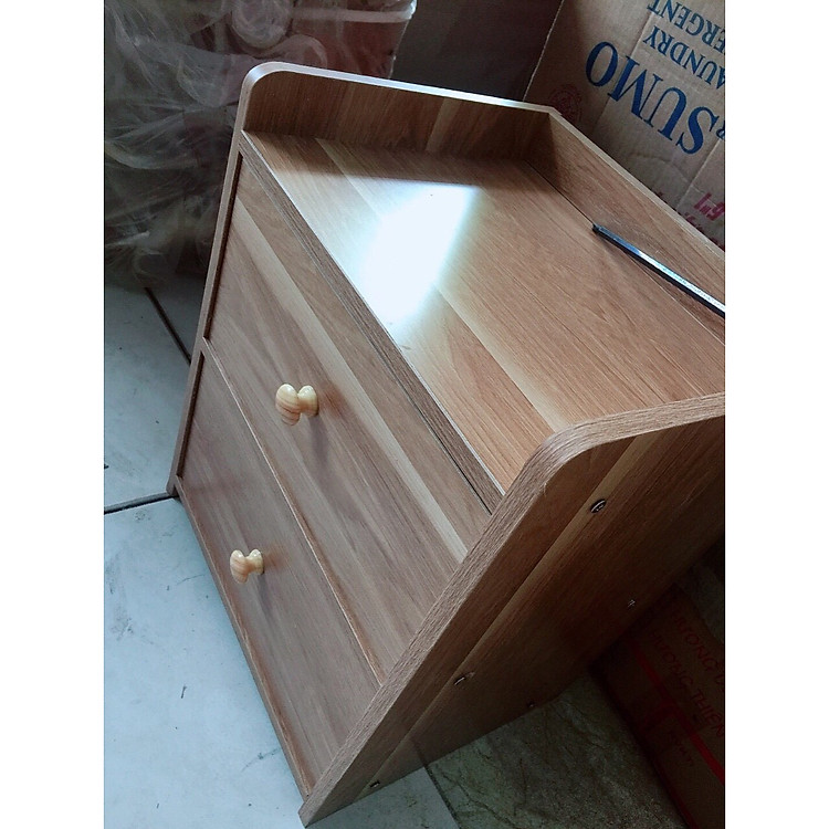 tủ gỗ mini để cạnh giường đã lắp săn như hình