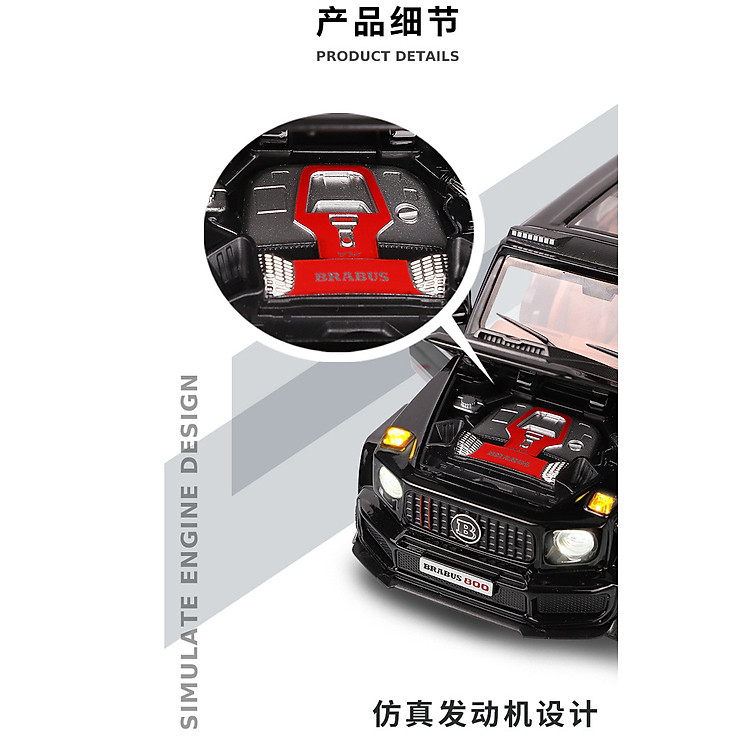 Xe hợp kim Mercedes-Benz G800 1:32 Chính hãng Tiết kiệm - Hình ảnh 4