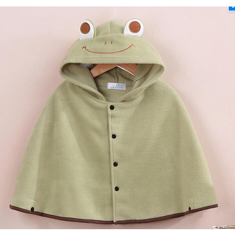 Áo Choàng Nỉ Có Mũ Giữ Ấm Cơ Thể Bé - Giao Màu Ngẫu Nhiên