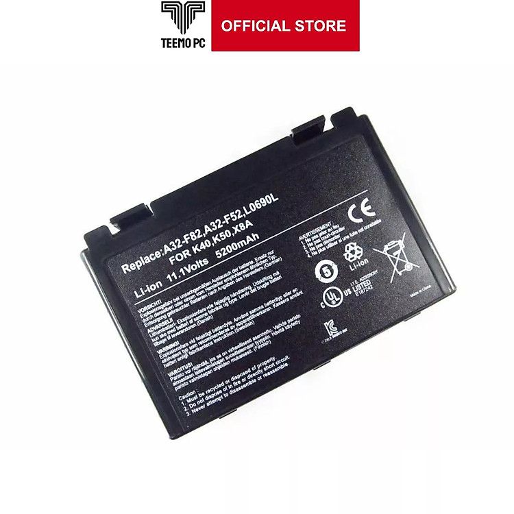 Pin Tương Thích Cho Laptop Asus K50 K50Ij K50In K40 K51 K60 K61 K70 P50 P81 X 65 X70 X5 A32-F82 A32-F52 TEEMO PC TEBAT639 Hàng Nhập Khẩu