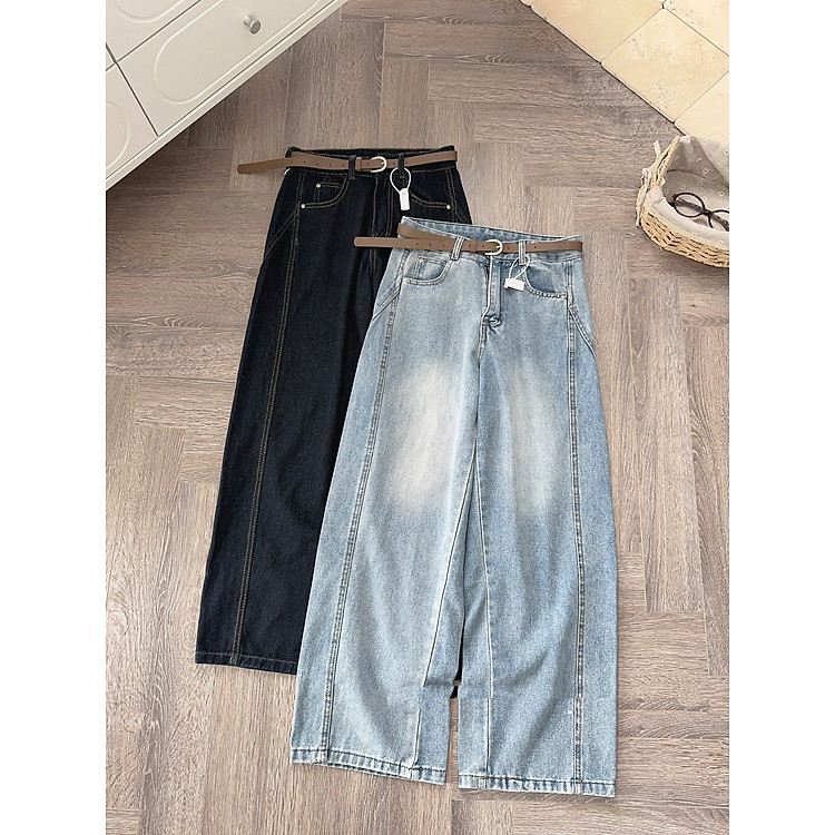 Quần jean suông A8238 2 màu